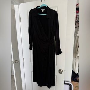 Women Black Satin Dress